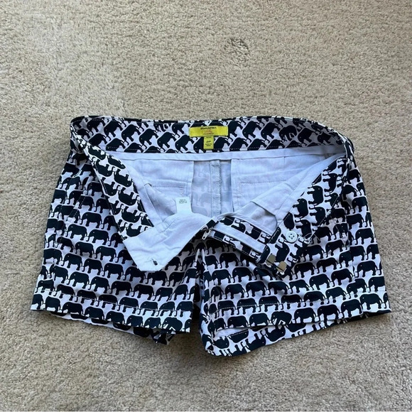 Banana Republic Milly Women's Blue & White Elephant Chino Shorts - 2P - VGUC - Picture 3 of 9